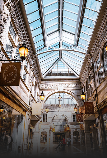 Integrated finishes for malls